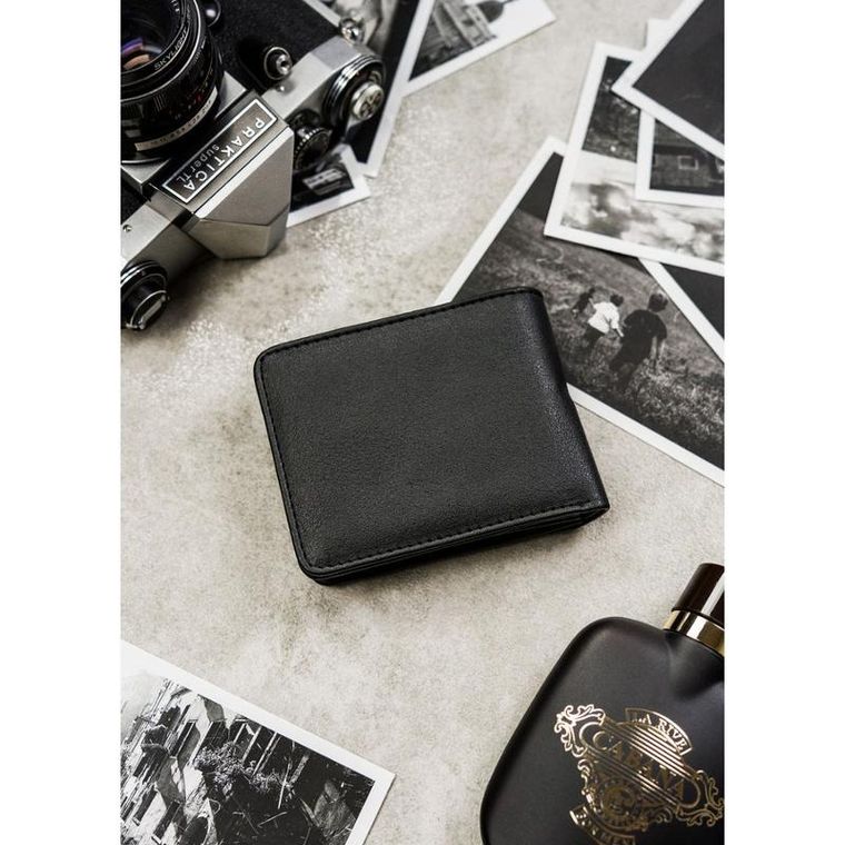 Portfel, zielono-czarny, skóra ekologiczna, RFID, Always Wild