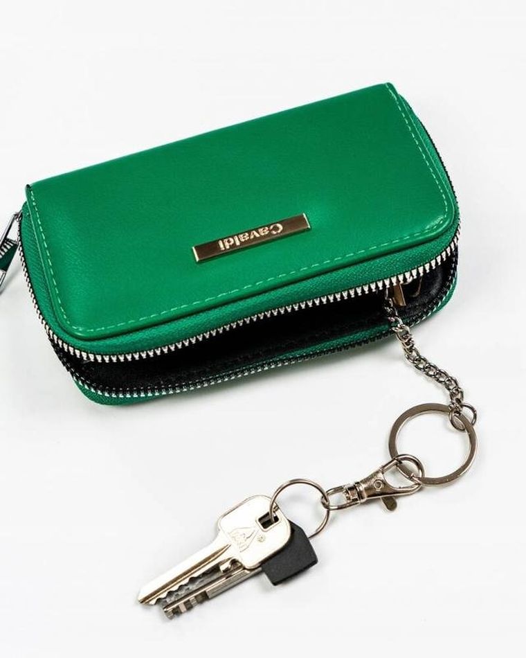 Portfel, zielony, skóra ekologiczna, Cavaldi