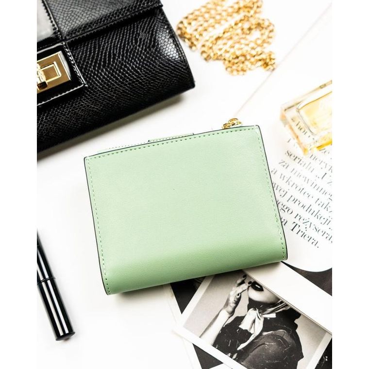 Portfel, zielony, skóra ekologiczna, Peterson