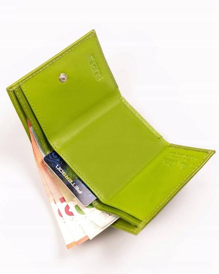 Portfel, zielony, skórzany, Peterson