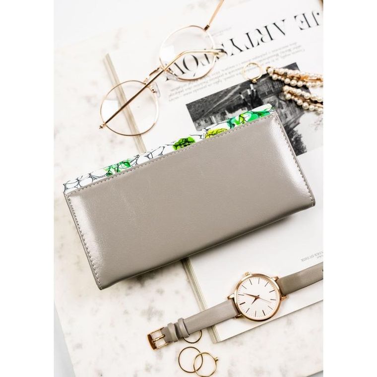 Portfel, zielony, skórzany, Peterson