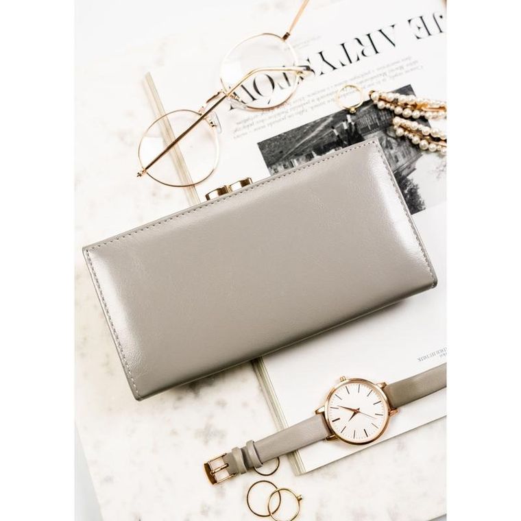 Portfel, zielony, skórzany, Peterson