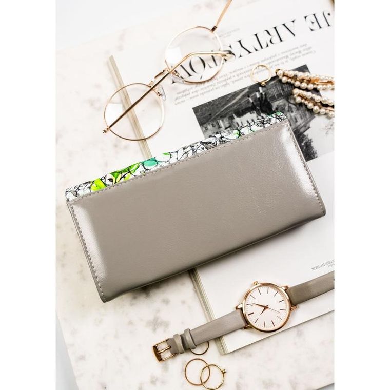 Portfel, zielony, skórzany, Peterson