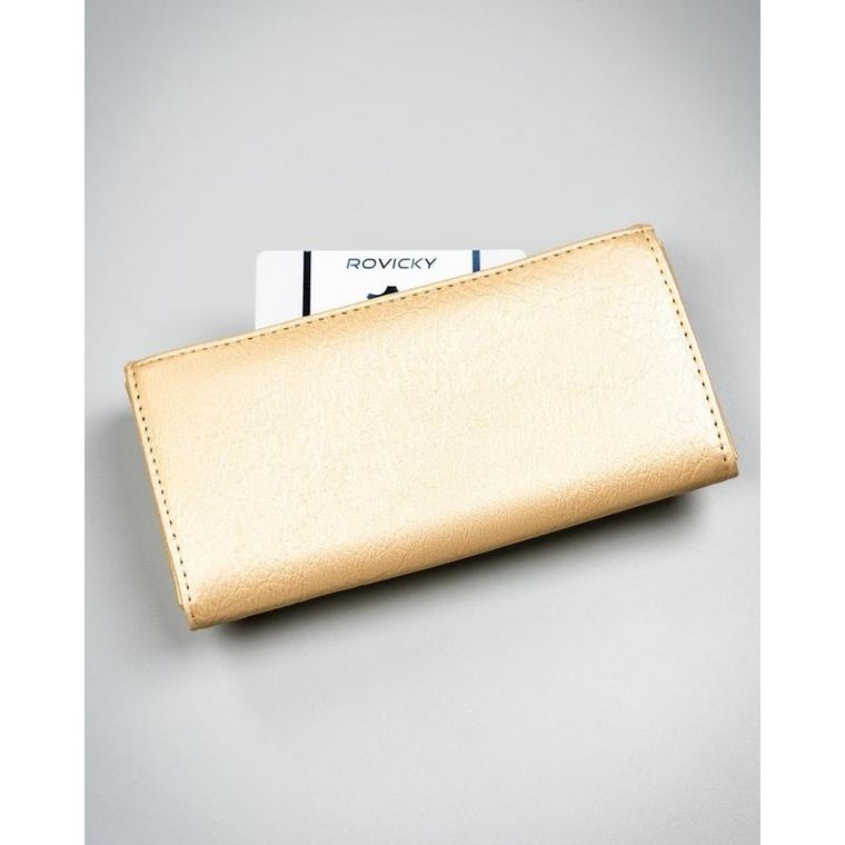 Portfel, złoty, skóra ekologiczna, 4U Cavaldi