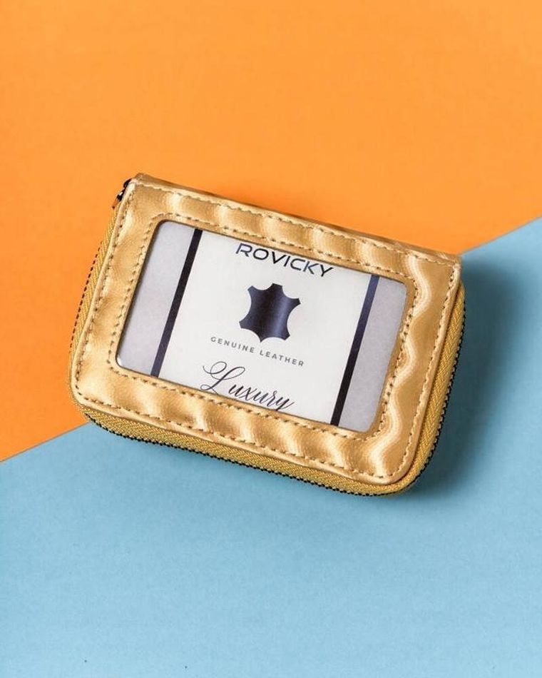 Portfel, złoty, skórzany, Lorenti