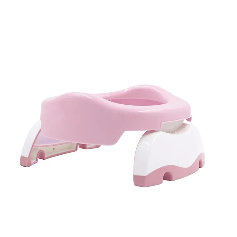 Potette Plus, Nocnik turystyczny i nakładka na WC, zestaw 2w1, różowy