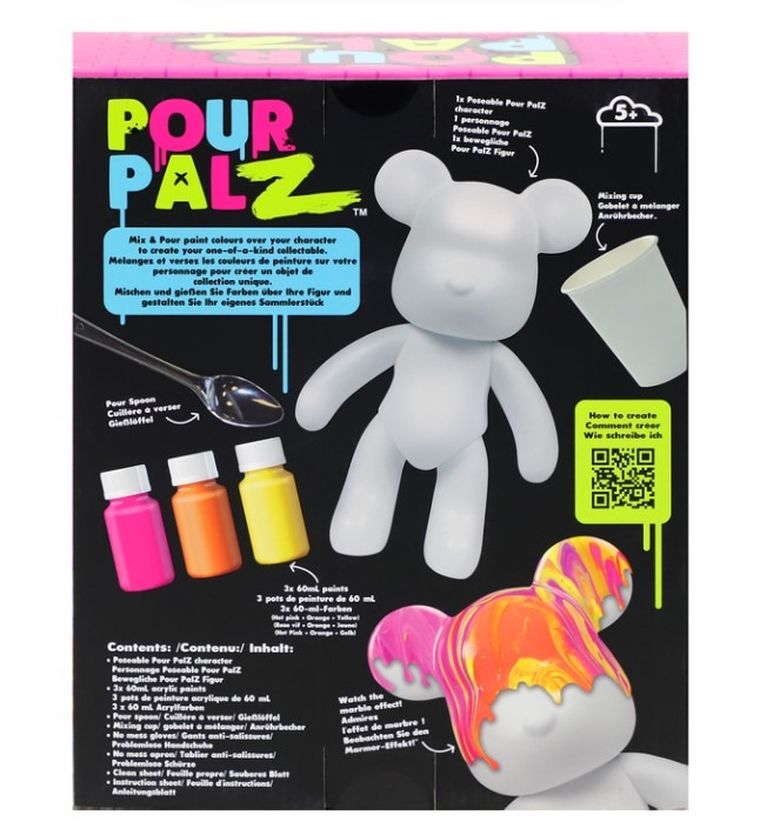 Pour Palz, miś do artystycznego malowania, złoty sen