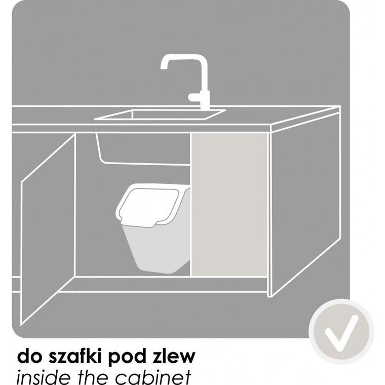 Practic, kosz na śmieci do segregacji odpadów, 35l