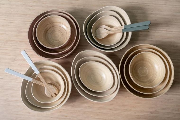 Present Time, zestaw misek bambusowych, Puro, 3 szt.