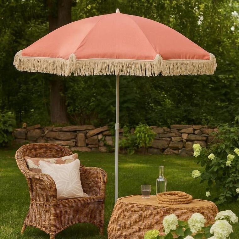 Progarden, Benor, parasol plażowy, różowy, 155 cm
