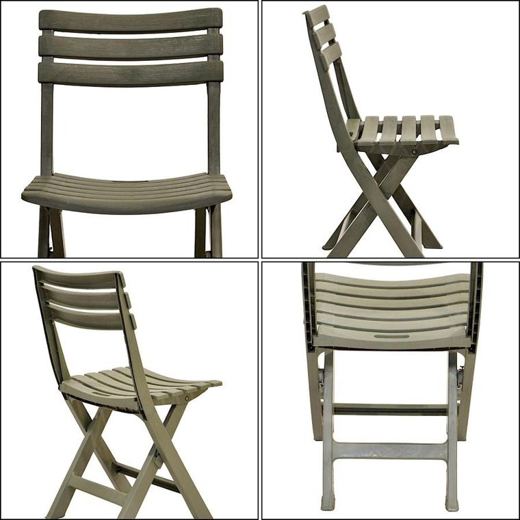 ProGarden, Komodo, krzesła cateringowe, składane, plastikowe, zielone, 4 szt.