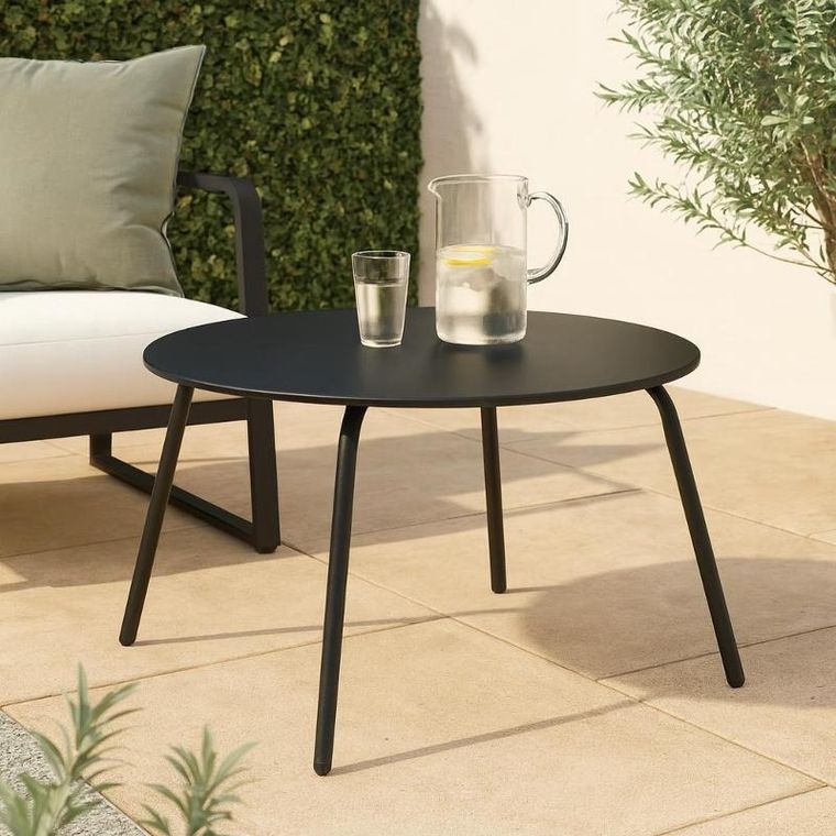 Progarden, okrągły stolik tarasowy, stalowy, 40-70 cm