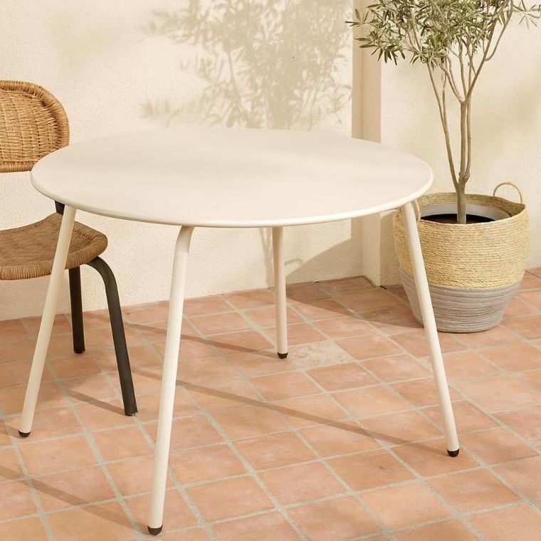 Progarden, okrągły stolik tarasowy, stalowy, 40-70 cm