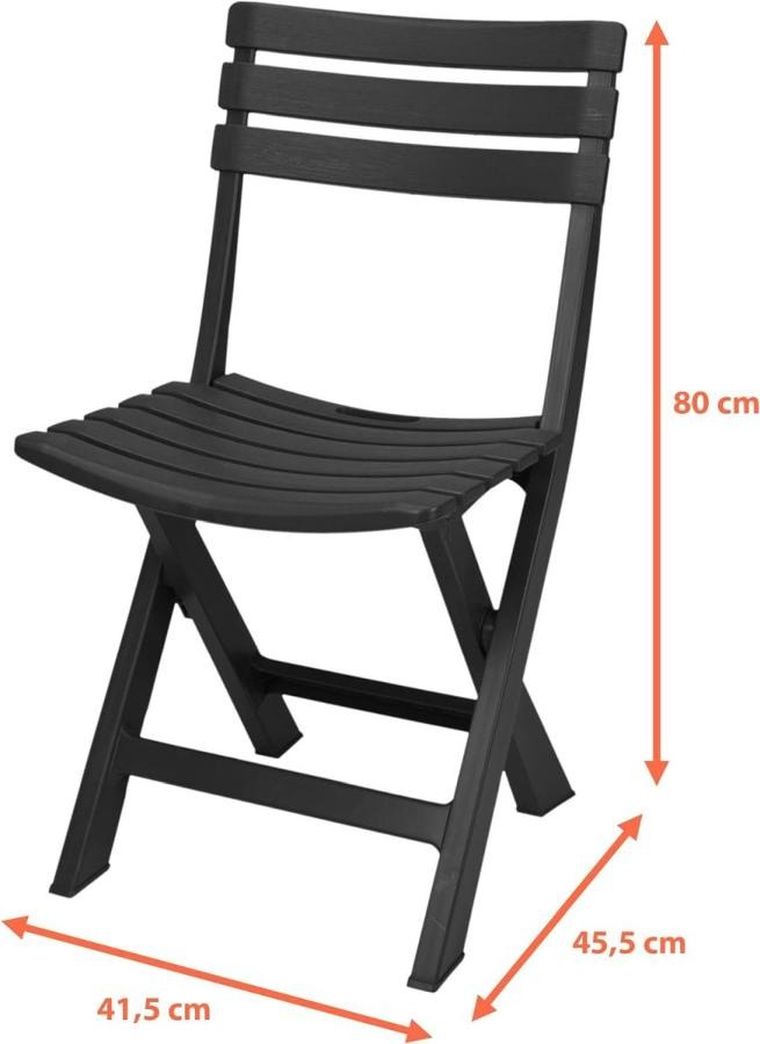 Progarden, zestaw 4 krzeseł cateringowych, Komodo, antracyt