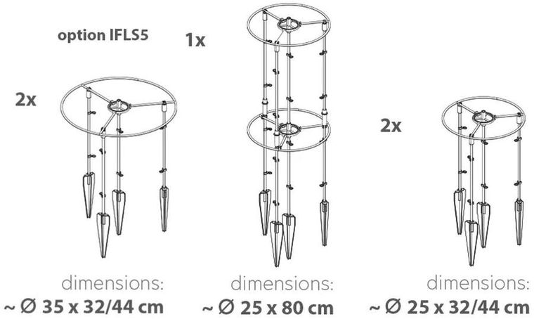 Prosperplast, Floo Supports, podpora do roślin, zielony leśny, 25/35 cm