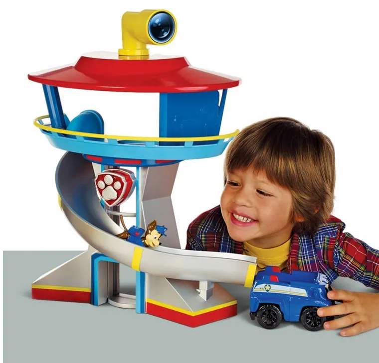 Psi Patrol, Baza Psiego Patrolu, zestaw z figurką Chase'a i pojazdem