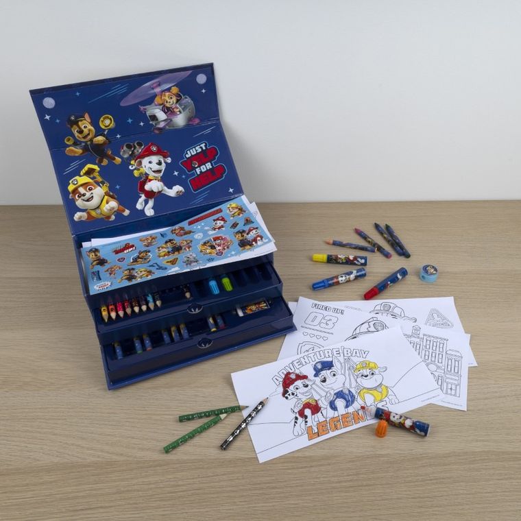 Psi Patrol, zestaw artystyczny w pudełku, 44 elementy