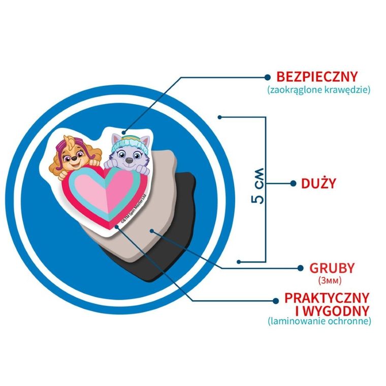 Psi Patrol, zestaw magnesów, 22 elementy