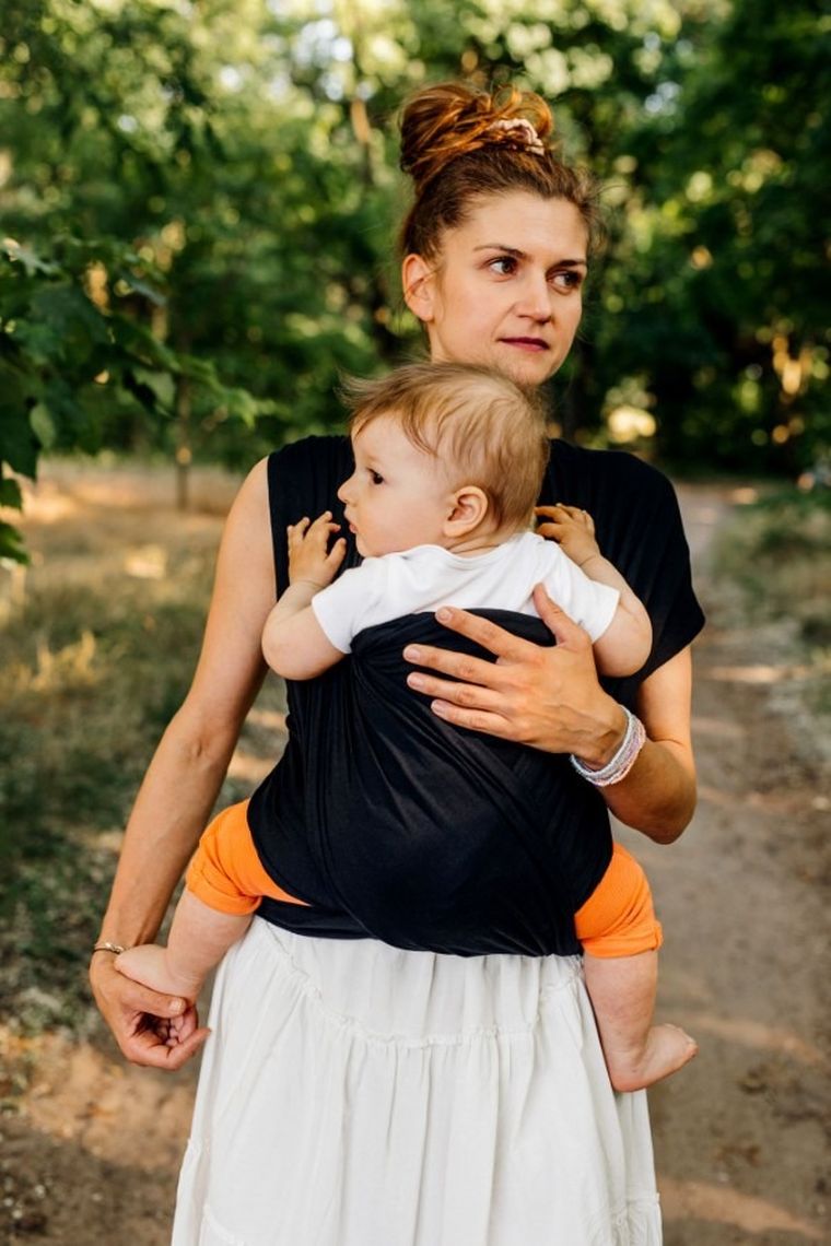 Pulp, chusta do noszenia dzieci, czarna