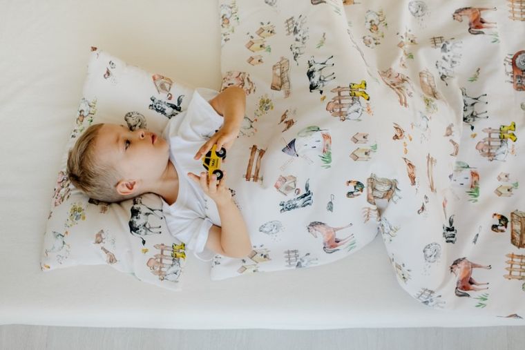 Pulp, Farma, 2-częściowy komplet pościeli bawełnianej z wypełnieniem, 100-135 cm