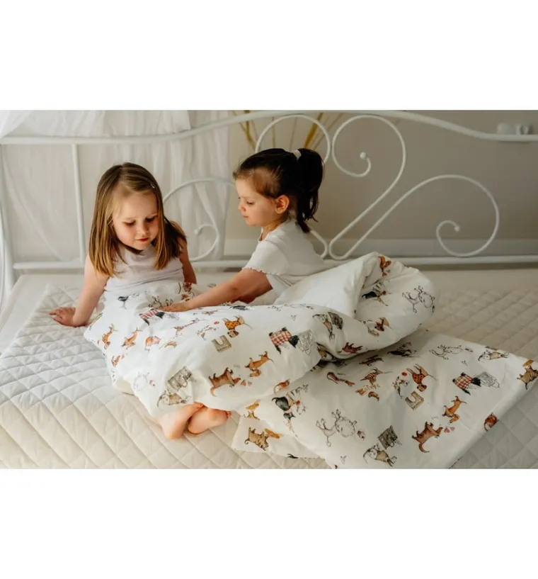 Pulp, Paryskie Pieski, pościel z bawełny satynowej, 100-135 cm