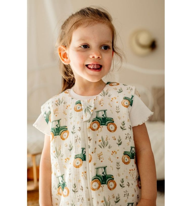 Pulp, Traktorki, śpiworek ze skarpetkami, muślin, TOG 0.5, 2-4 l.