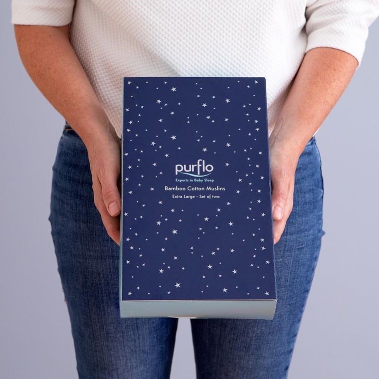 PurFlo, Jungle Leaves, otulacz bambusowy, 120-120 cm, 2 szt.