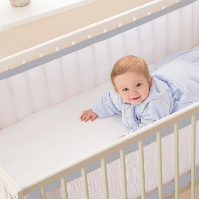 Purflo, Pur Air, oddychający ochraniacz do łóżeczka, Cloud Grey