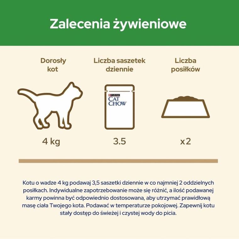 Purina, Cat Chow Sterilised, karma mokra dla kota, jagnięcina, fasola, 26-85g