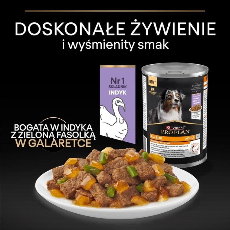 Purina, Pro Plan, Indyk w galarecie, mokra karma dla psów dorosłych, 400g