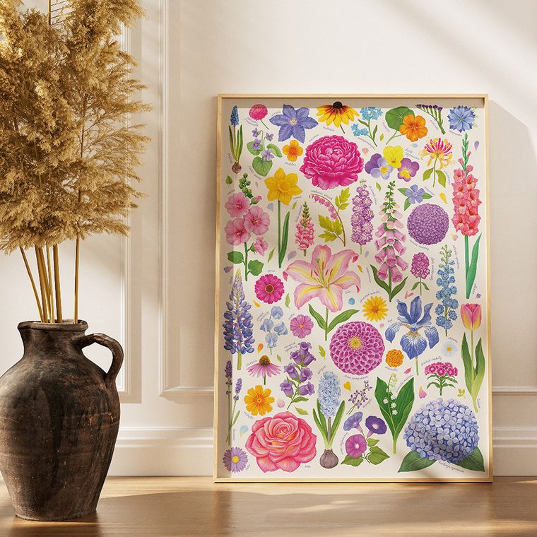 Puzzlove, CzuCzu, Kwiaty ogrodowe, puzzle, 1000 elementów