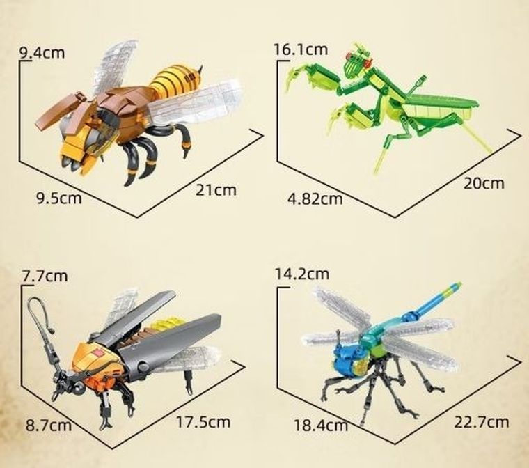 QBI, Insekty, Modliszka, klocki konstrukcyjne, 167 elementów