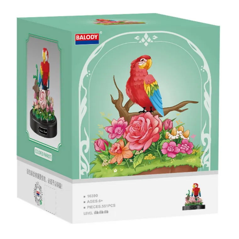QBI, Piękna Papuga, klocki konstrukcyjne, 551 elementów