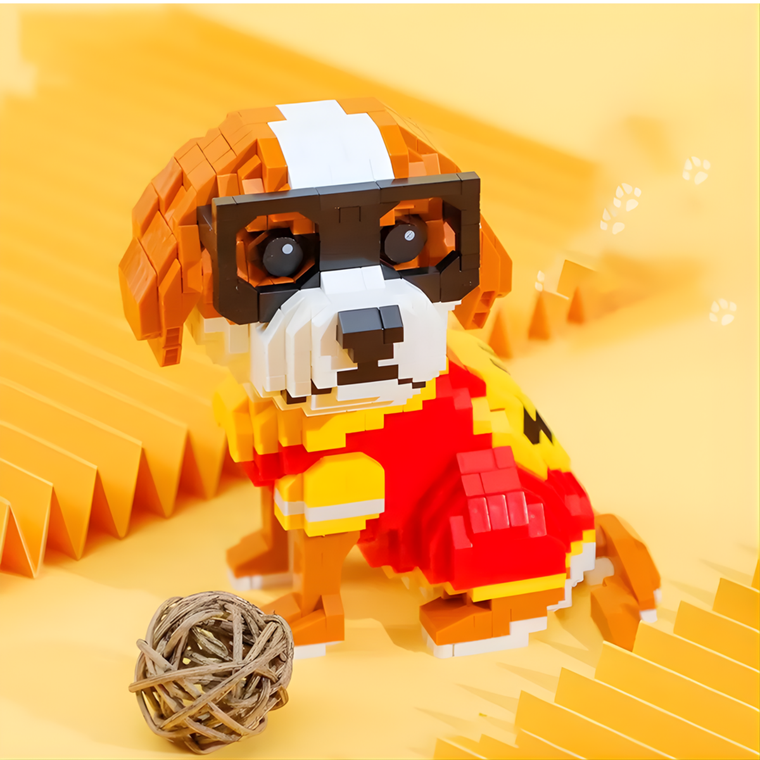 QBI, Pies w pelerynie, klocki konstrukcyjne, 963 elementy