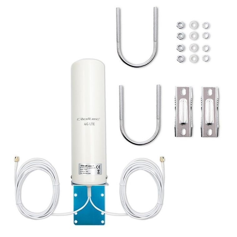 Qoltec, antena, 4G LTE DUAL, 5DBI, dookólna, zewnętrzna