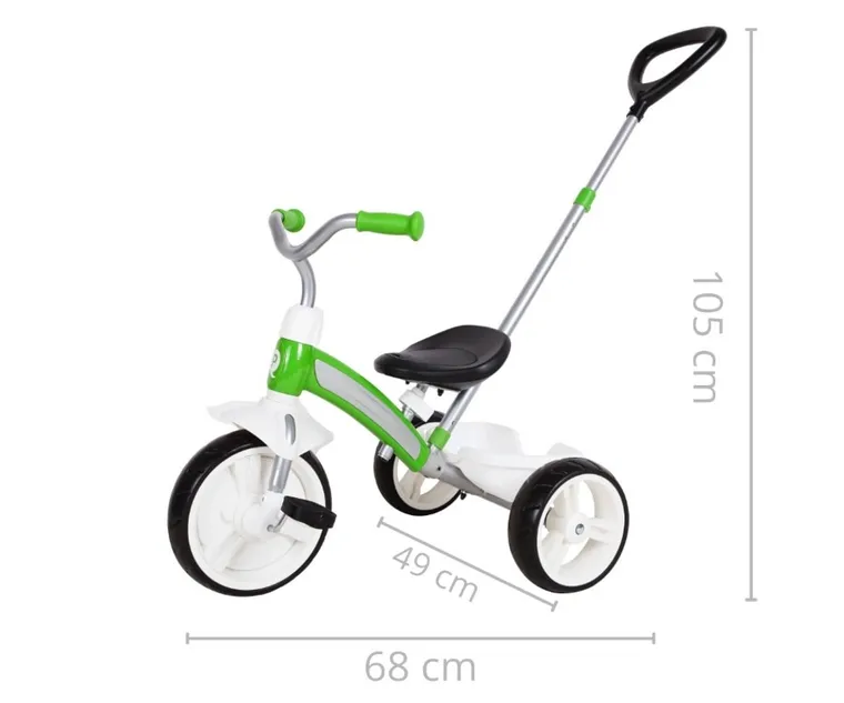 Qplay, Elite Plus, rowerek trójkołowy, Green
