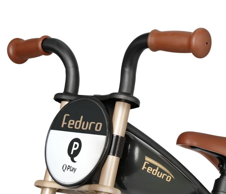 Qplay, Feduro, rowerek biegowy, Black-Golden