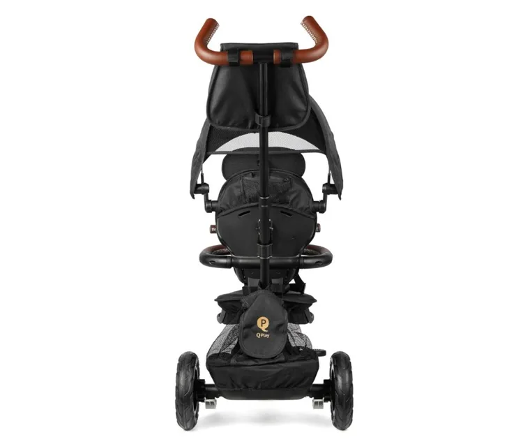 Qplay, Rito Rubber Deluxe, rowerek trójkołowy, Black