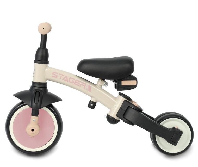 Qplay, Stager, rowerek 3-kołowy 3w1, Pink