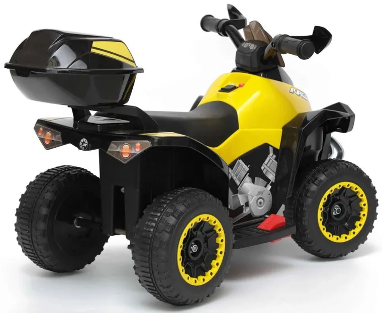 Quad Micron, pojazd na akumulator, żółty