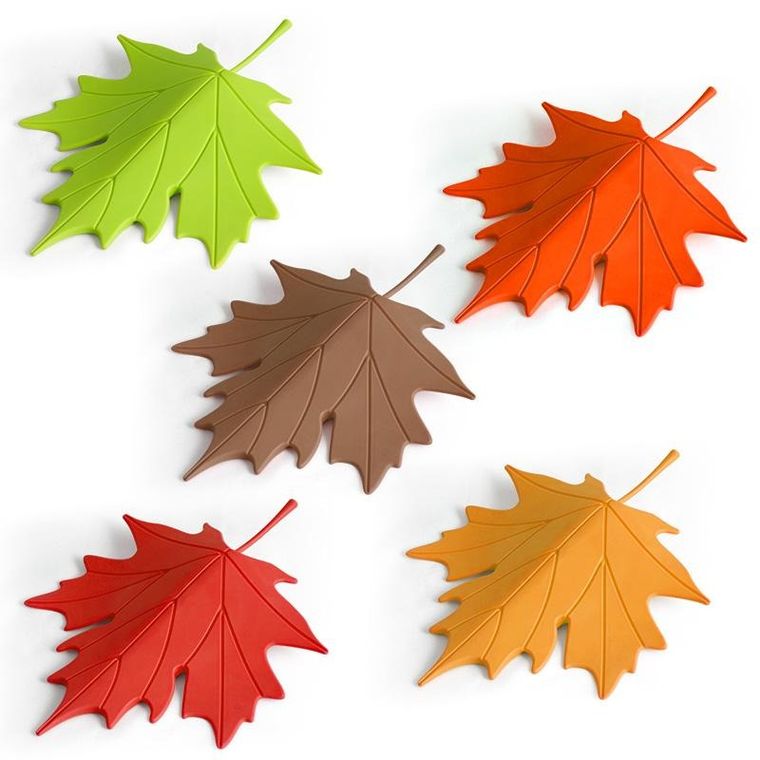 Qualy, bloker do drzwi, liść jesieni, czerwony