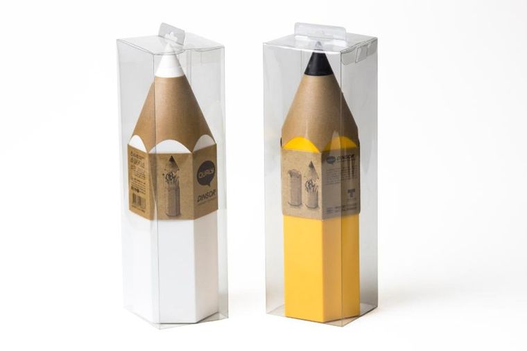 Qualy, Dinsor, pojemnik na kredki, żółty