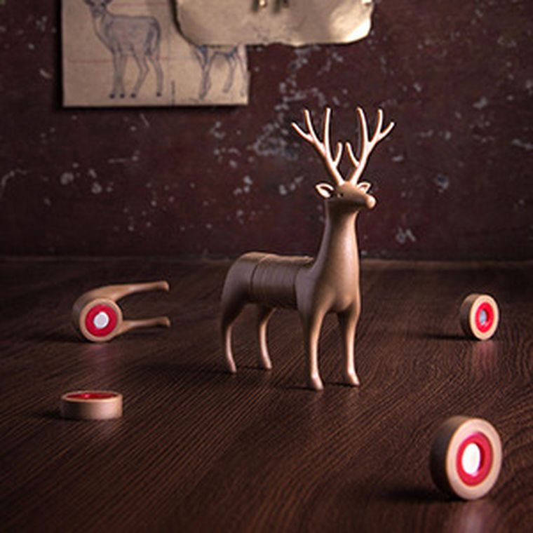 Qualy, magnes, Deer, brązowy