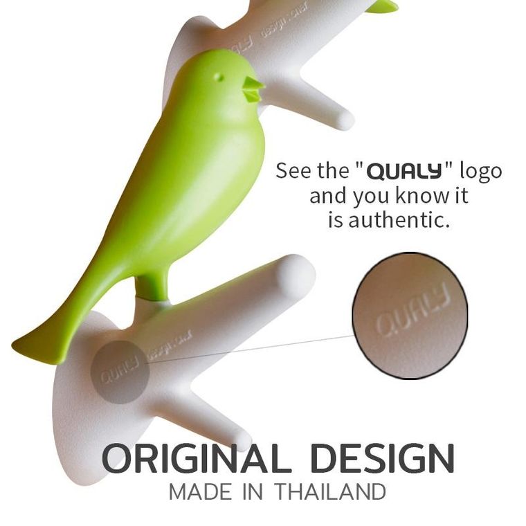 Qualy, Ptaki, wieszaki, brązowo-różowe, 10067-BN-PK