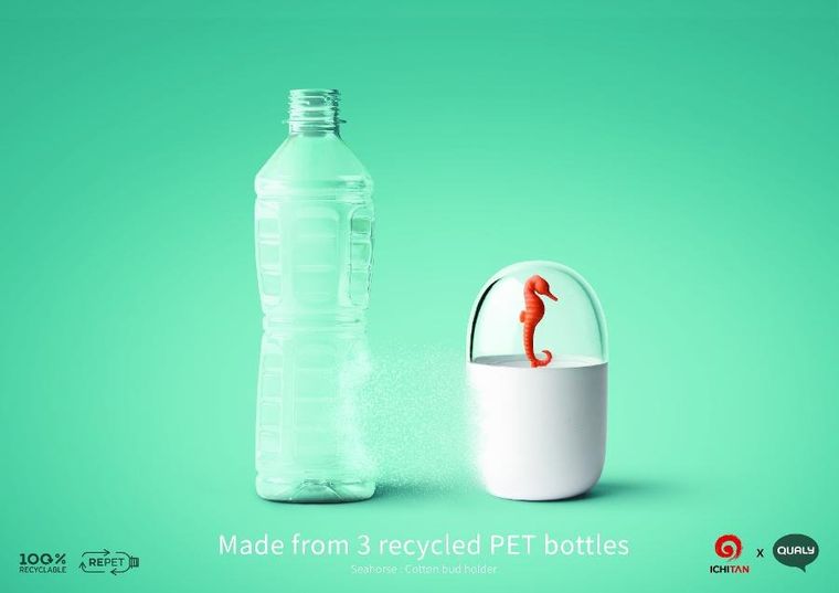 Qualy, Seashore, pojemnik na patyczki do uszu, biały