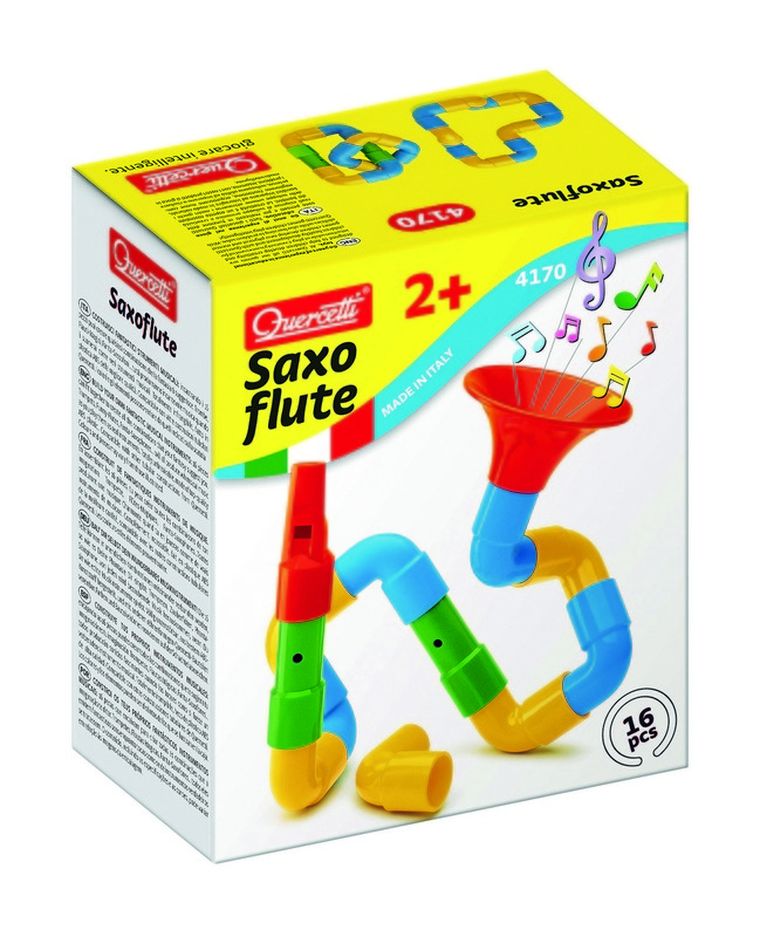Quercetti, Saxofon, zestaw konstrukcyjny, 16 elementów