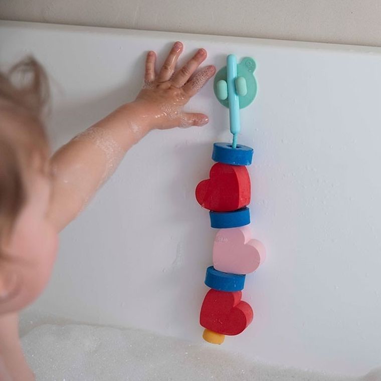 Quut, Beedi, Hearts, klocki piankowe do nawlekania, do kąpieli
