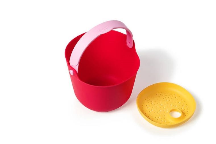 Quut, Bucki, wiaderko z sitkiem, Cherry + Banana Pink