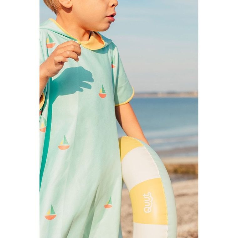 Quut, dwustronne poncho kąpielowe dla dzieci, Banana Blue
