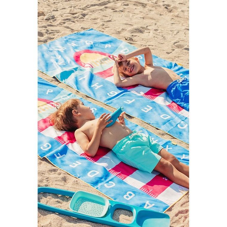 Quut, PlayTowels, dwustronny ręcznik plażowy, Lighthouse Blue, 70-140 cm
